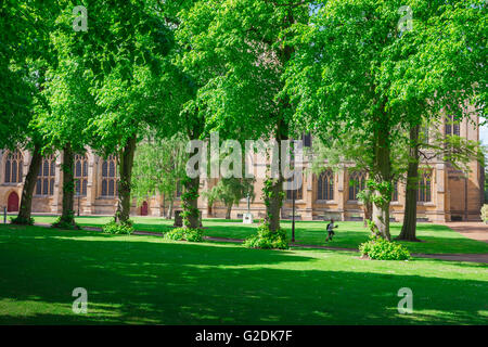 Suffolk paesaggio estate, il grande cimitero di Bury St Edmunds, Suffolk, Inghilterra, Regno Unito Foto Stock