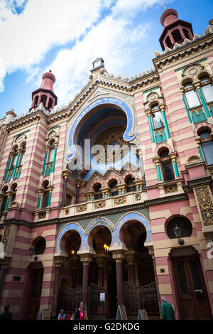 Jeruzalémská synagoga la Sinagoga di Gerusalemme (1906) Nove Mesto la città nuova di Praga Repubblica Ceca Europa Foto Stock