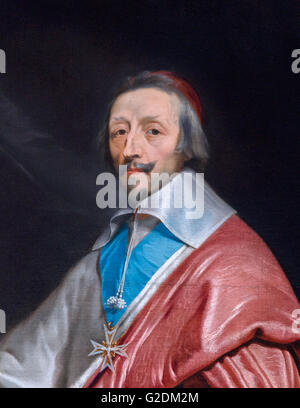 Il cardinale Richelieu. Ritratto di Armand Jean du Plessis, Cardinal-Duke di Richelieu e di Fronsac (1585-1642) Foto Stock