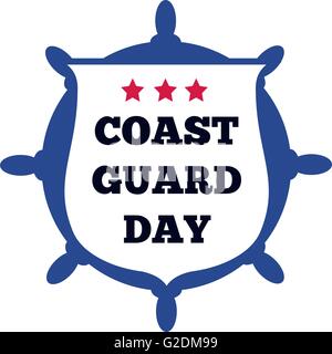 La guardia costiera della scheda di giorno. Illustrazione Vettoriale
