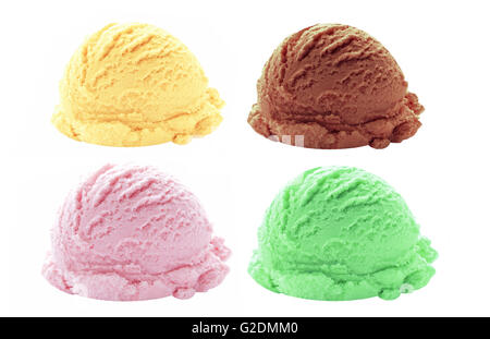 Gusti di gelato impostato Foto Stock