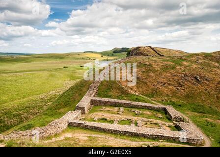 Milecastle 39 sulla parete di Adriano Foto Stock