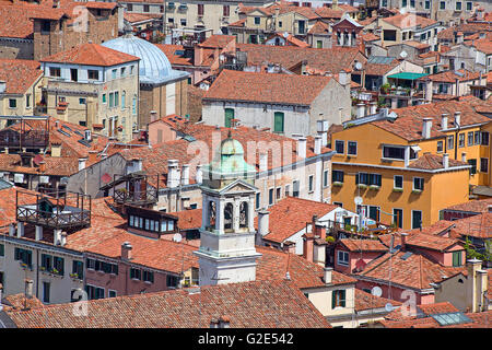 Vista aerea della città di Venezia, Italia Foto Stock