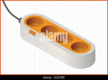 Powerboard isometrica vettore piana 3d Illustrazione Vettoriale