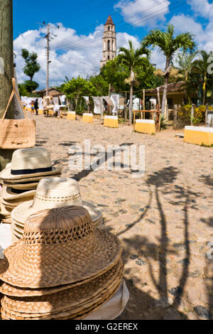 Verticale di street view nella Valle de los Ingenios, Cuba. Foto Stock