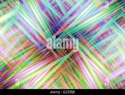 Dynamic colorati fasci di luce su uno sfondo nero Foto Stock