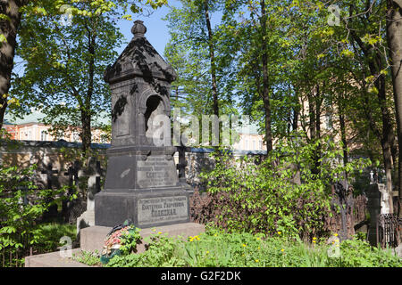 San Nicola cimitero". Alexander Nevsky Lavra o del Monastero di Alexander Nevsky,. San Pietroburgo, Russia. Foto Stock