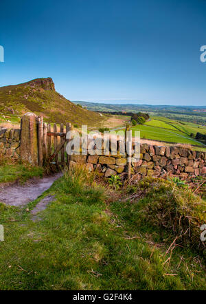 Il Roaches al tramonto, il parco nazionale di Peak District, REGNO UNITO Foto Stock