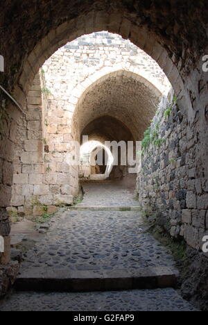 Krak des Chevaliers Cruisaders Fort Foto Stock