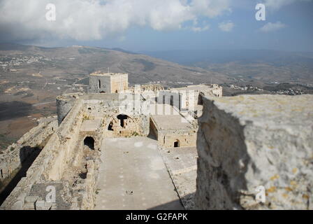 Krak des Chevaliers Cruisaders Fort Foto Stock