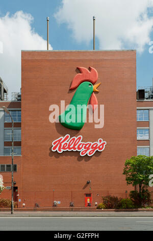 Il Kellogg's factory si trova su Barton Dock Road tra le aree di Stretford e Trafford Park in Greater Manchester, UK. Foto Stock