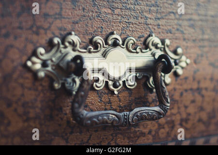 Vecchio arredi ornati maniglia - filtro vintage Foto Stock