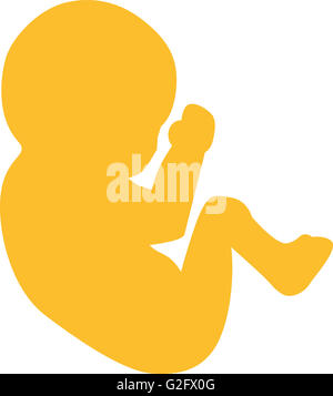 Baby embrione silhouette Foto Stock