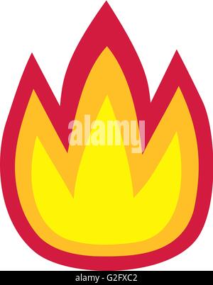 Vigili del fuoco di fiamma icona simbolo Foto Stock