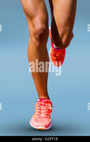 Immagine composita di close up sportive gambe Foto Stock