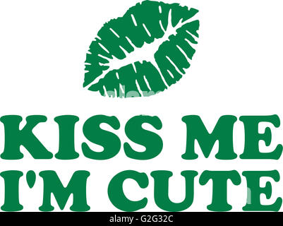 Kiss me sto carino con verde labbra irlandese Foto Stock