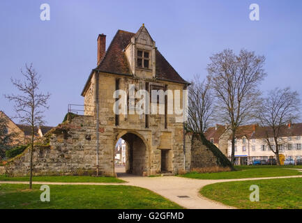 Auxonne Stadttor in Burgund, Frankreich - Auxonne town gate in Borgogna, Francia Foto Stock