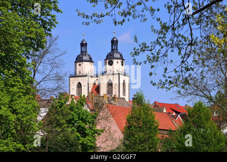 Wittenberg Stadtkirche - Wittenberg in Germania, della città e della chiesa parrocchiale di Santa Maria Foto Stock