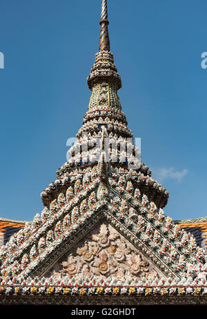 Dettagli architettonici, il Grand Palace, Bangkok, Thailandia Foto Stock