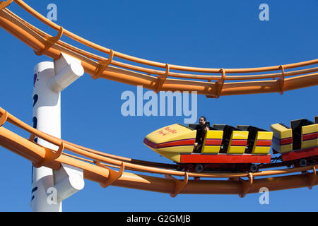 Rolller Coaster, Pacific Park, Santa Monica, California, Stati Uniti d'America Foto Stock