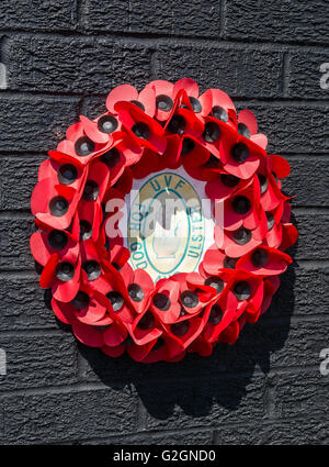 UVF ghirlanda di papavero in Orangefield area di East Belfast. Foto Stock