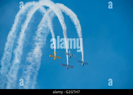 Quattro aeromobili battenti in formazione all'Airshow di Lowveld Foto Stock