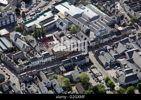 Vista aerea di Kendal Town Center, Cumbria, Regno Unito Foto Stock