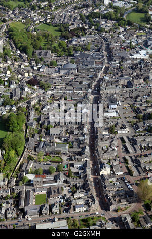 Vista aerea di Kendal Town Center, Cumbria, Regno Unito Foto Stock