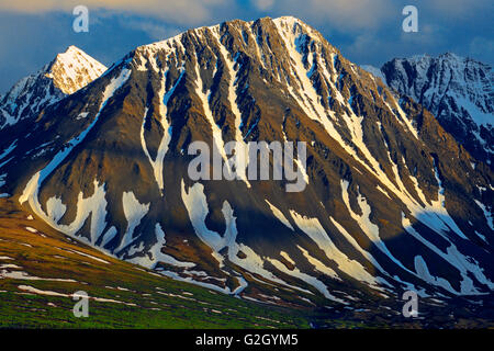 Sant'Elia montagne, un sottogruppo della costa del Pacifico varia da Haines Junction Yukon Canada Foto Stock