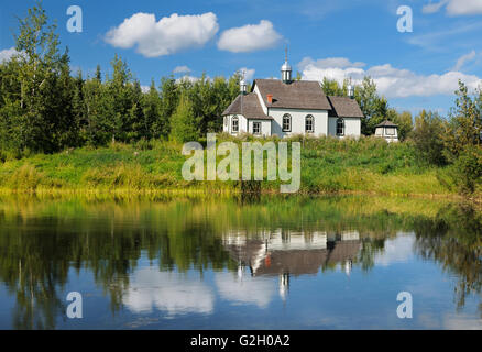 San Nicola Chiesa Greco-cattolica ucraina in Ucraina il Patrimonio Culturale Villaggio Vegreville Alberta Canada Foto Stock