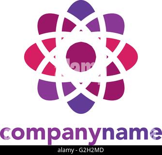 Bellissimo il turchese fiore di loto logo segno del modello. Buona per spa, yoga e medicina design. Illustrazione Vettoriale