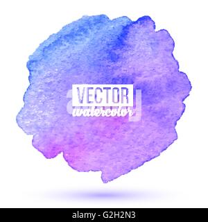 Violetta acquarello dipinto di macchia sfondo vettoriale Illustrazione Vettoriale
