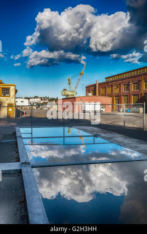 Mare isola nuvole, Vallejo, California Foto Stock