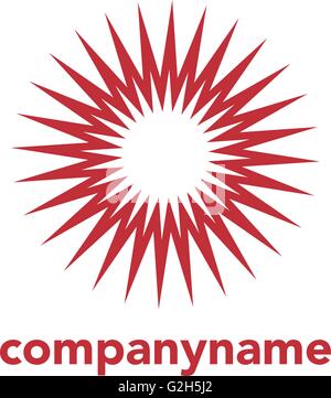 Logo Sun per la vostra azienda Illustrazione Vettoriale