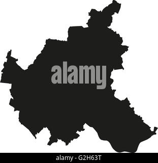 Mappa di Amburgo Foto Stock