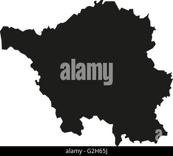 Mappa di Saarland Foto Stock