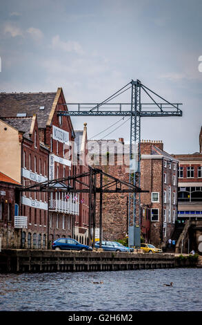 Edificio Woodsmill, fiume Ouse, York, Regno Unito. Foto Stock