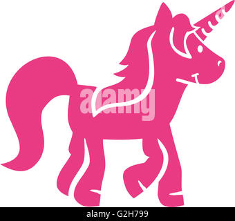 Carino baby unicorn Foto Stock