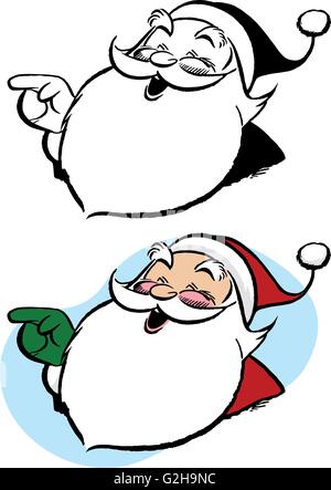 Puntando Babbo Natale Illustrazione Vettoriale