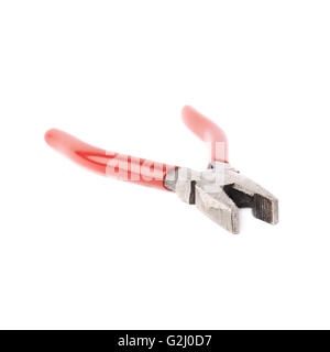 Pinza strumento mano isolate su sfondo bianco Foto Stock