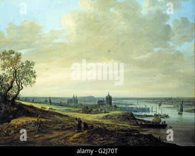 Jan Josephsz. van Goyen - Panorama del paesaggio con una vista di Arnheim - Museo Kunstpalast, Düsseldorf Foto Stock