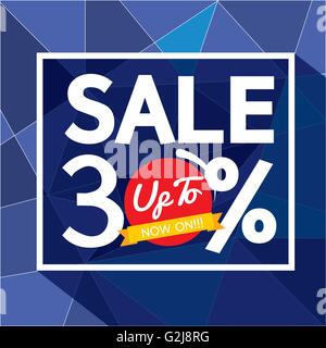 Vendita fino al 30 percento di Banner illustrazione vettoriale Illustrazione Vettoriale