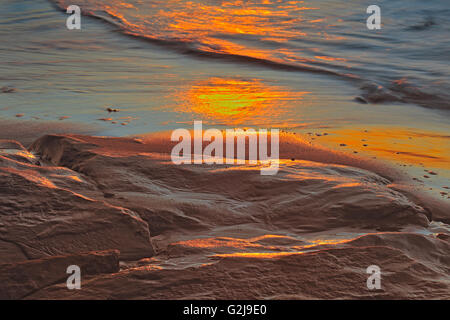 Golfo di San Lorenzo al tramonto Foto Stock