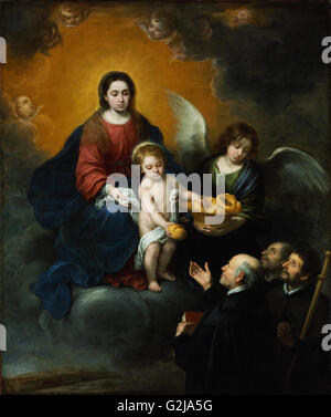 Bartolomé Esteban Murillo - Il neonato Cristo distribuisce il pane ai pellegrini - Museo di Belle Arti di Budapest Foto Stock