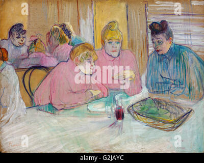 Henri de Toulouse-Lautrec - Il signore in sala da pranzo - Museo di Belle Arti di Budapest Foto Stock