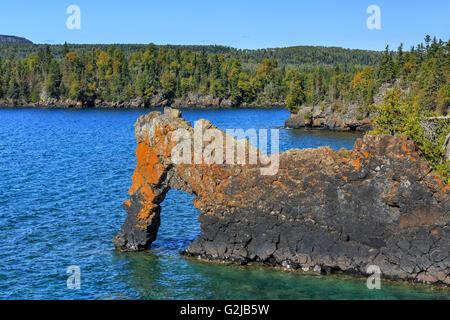 Il leone di mare sul Lago Superior North Shore, Sleeping Giant Parco Provinciale, Ontario, Canada Foto Stock