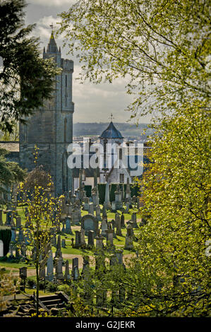 Cimitero vicino Castello di Stirling, Scozia Foto Stock