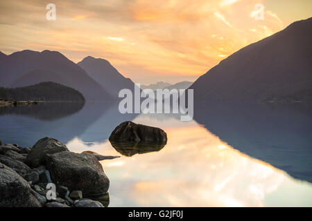 Alouette Lago, Golden Ears Parco Provinciale, Maple Ridge, Vancouver, British Columbia, Canada Foto Stock