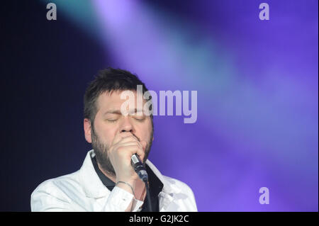 Kasabian sul palco in Swindon Foto Stock