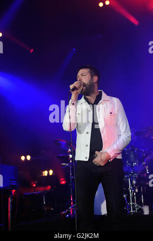 Kasabian sul palco in Swindon Foto Stock